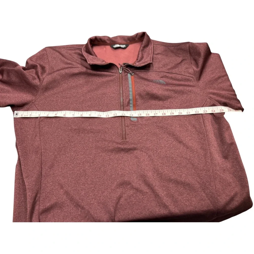 The North Face Mens XXL Pullover 1/4 Zip Long Sleeve Burgundy‎ Active Top